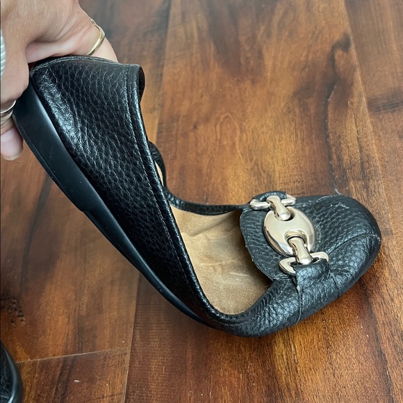 Aerosoles Stitch N Turn Pebbled Black Loafer Ballerina Slip-On - Picture 11 of 11